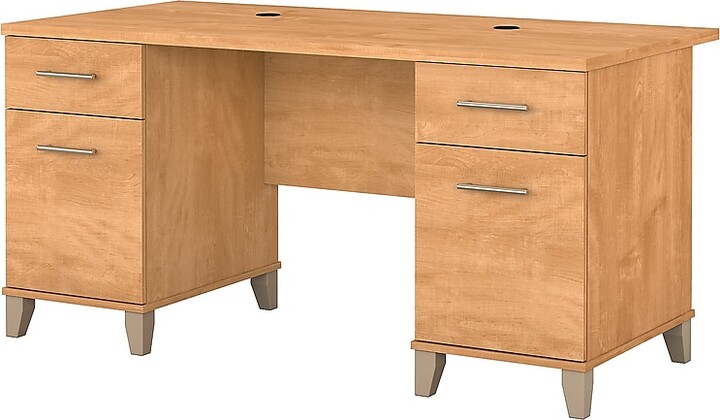 Bush Furniture Somerset 60"W Desk, Maple Cross (WC81428)