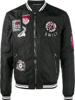 Thumbnail for your product : Dolce & Gabbana patch embellished bomber jacket