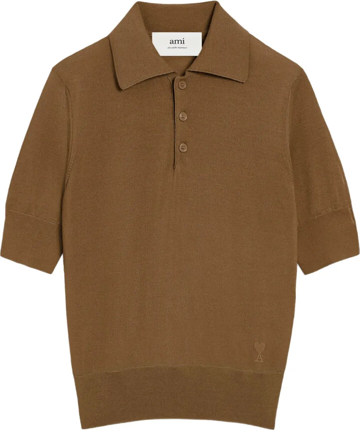 AMI Paris Ami De Coeur cotton polo shirt