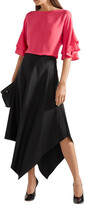 Thumbnail for your product : Michael Kors Collection Ruffled Silk-georgette Blouse
