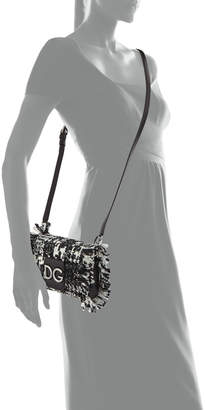 Dolce & Gabbana Midi Millennials Tweed Crossbody Bag