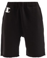Logo-print Cotton-jersey Shorts - Bla 
