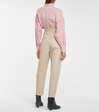 Marant Etoile Pulcina high-rise cotton tapered pants