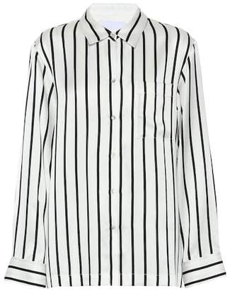 Asceno Striped silk pajama shirt
