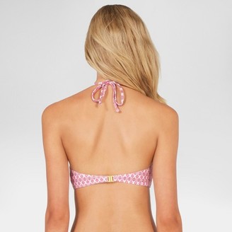 MinkPink Women's Aztec Bralette Bikini Swim Top - Pink - Made by Resort