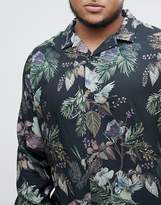 Thumbnail for your product : ASOS Design Plus Regular Fit Viscose Floral Shirt