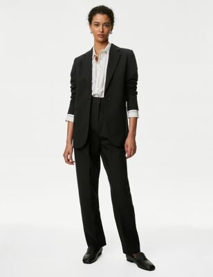 Cotton Rich Balloon Tapered Trousers, M&S Collection