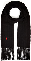 Thumbnail for your product : Polo Ralph Lauren Merino Wool-Cashmere Cable Knit Scarf Gr. ONE SIZE