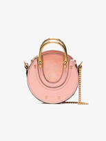 Chloé Pink Pixie mini leather and suede bag