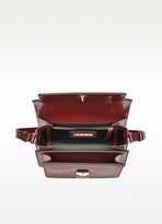 Thumbnail for your product : Marni Metal Trunk Dark Red Leather Small Shoulder Bag
