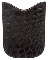 Thumbnail for your product : Gucci Alligator Suede-Lined Phone Case