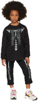 Thumbnail for your product : Doublet SSENSE Exclusive Kids Black Skull Shirring Long Sleeve T-Shirt