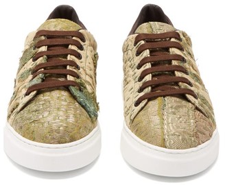 By Walid 19th-century Tapestry Low-top Trainers - Khaki Multi