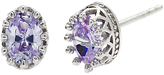 Thumbnail for your product : Joujou Jou Jou Sterling Silver Oval Cubic Zirconia Stud Earrings