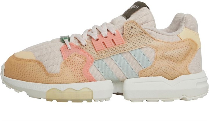 G reen adidas Mens ZX Torsion Parley Trainers Off White/Linen/Linen Green