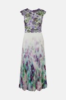 Thumbnail for your product : Karen Millen Guipure Lace & Embroidery Pressed Floral Midi