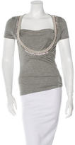 Thumbnail for your product : Blumarine Embellished Cowl Neck T-Shirt