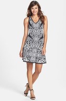 Thumbnail for your product : Nicole Miller 'Maze' Double Knit Fit & Flare Dress