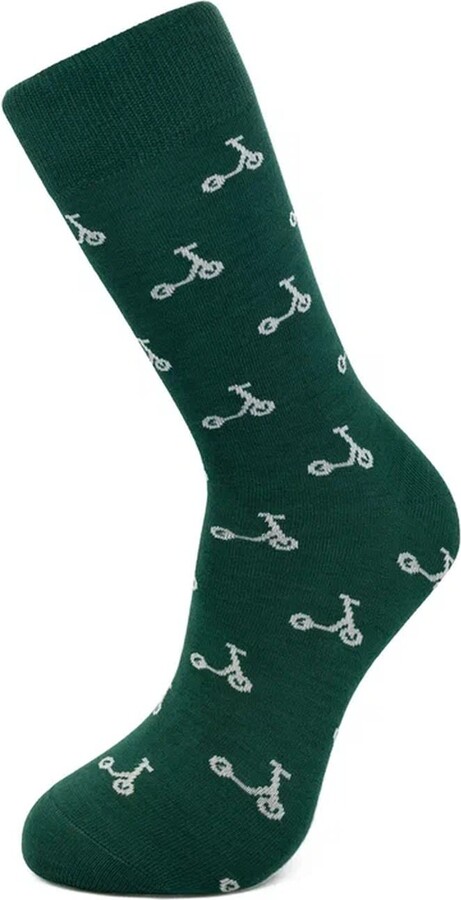 Slopes & Town Men's Green Socks With Scooters - ShopStyle