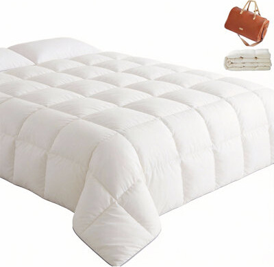 GB White Goose Down Comforter Duvet Inserts Size for Winter, , 1100g, 4D Fill