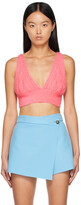 Thumbnail for your product : MSGM Pink Cable Knit Bra