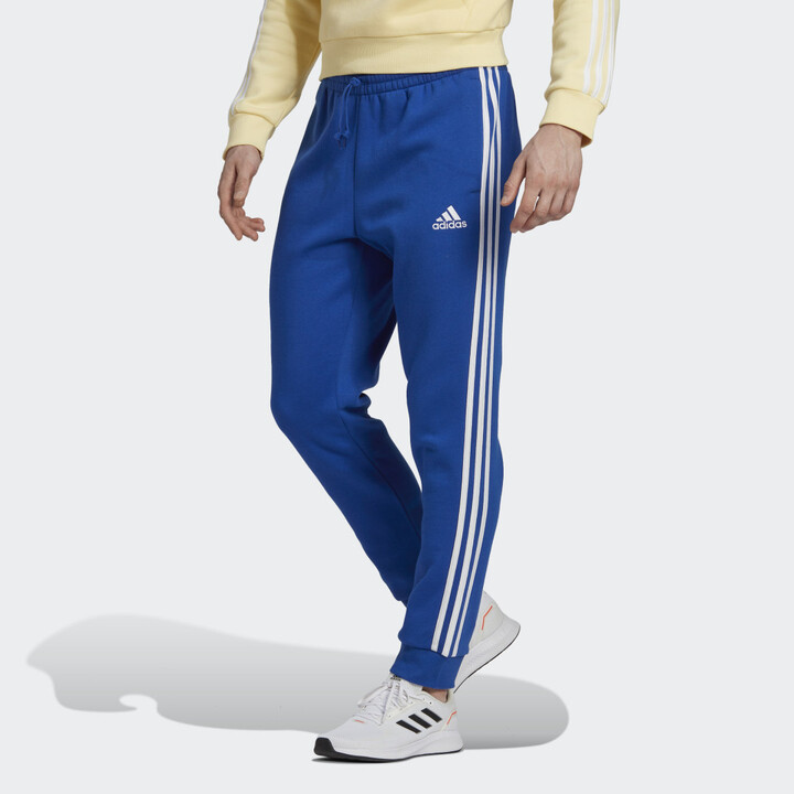 adidas Essentials French Terry Tapered-Cuff 3-Stripes Pants - ShopStyle