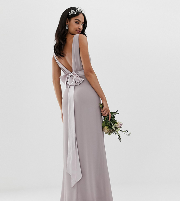 grey maxi bridesmaid dresses