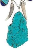 Thumbnail for your product : Melissa Joy Manning Turquoise & Antler Tip Pendant Necklace silver Turquoise & Antler Tip Pendant Necklace