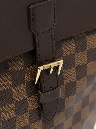 Louis Vuitton 2008 pre-owned Damier Ebène flap backpack - ShopStyle