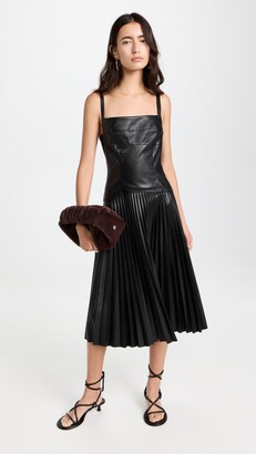 Proenza Schouler White Label Drop Waist Faux Leather Dress - ShopStyle 