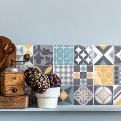 Smart Tiles Peel and Stick Gel Backsplash Tile Vintage 9" x 9" (Set of 4)