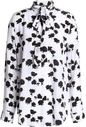 Equipment Carleen Pussy-bow Floral-print Silk Crepe De Chine Blouse