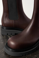 Thumbnail for your product : Bottega Veneta Lug Rubber-trimmed Leather Chelsea Boots - Brown