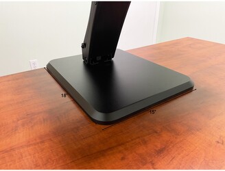 Posidesk Sit-Stand Pedestal Desk With Wireless Charger 25 Inch - Black