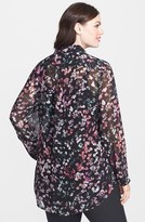 Thumbnail for your product : Vince Camuto 'Hidden Floral' Print Utility Shirt (Plus Size)