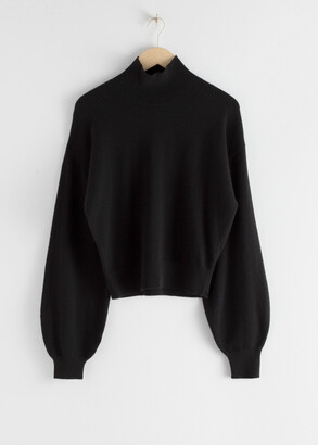 And other stories Cashmere Puff Sleeve Turtleneck
