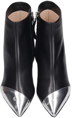 N°21 N.21 Low Heels Ankle Boots In Black Leather