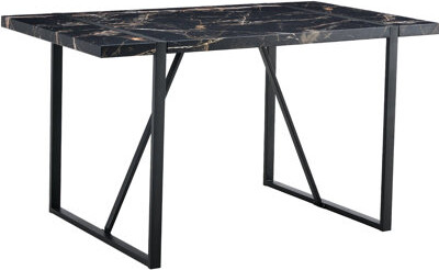 Wrought Studio Work Desk And Dining Table In Cream 1.5 Inch Thick Top White Metal Legs For 4-6 Kitchen Terrace Room Utilization With 1.5\