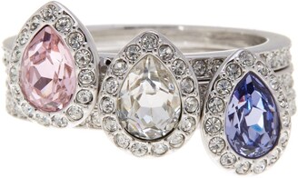 Swarovski Christie Crystal Detail Stacking Ring - Set of 3 - ShopStyle