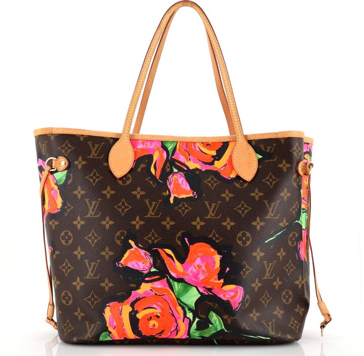 Louis Vuitton Neverfull Tote Limited Edition Monogram Roses MM at