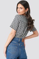 Thumbnail for your product : NA-KD Checked Overlap Blouse