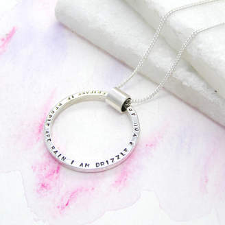 Soremi Jewellery Personalised Sterling Silver Full Circle Necklace