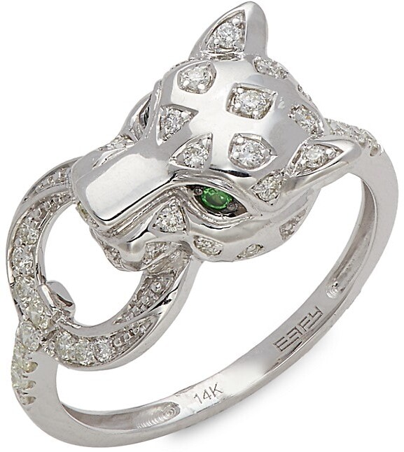 Effy Tsavorite And Diamond Ring | Shop the world's largest 