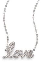 Thumbnail for your product : Adriana Orsini Pavé Sterling Silver Love Script Necklace