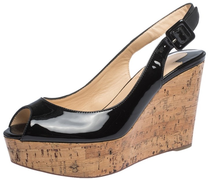 patent leather wedges open toe