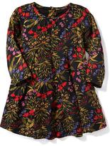 Thumbnail for your product : Old Navy Floral Button-Back Swing Dress for Baby