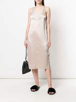 Thumbnail for your product : Alexander Wang T By layered satin slip dress