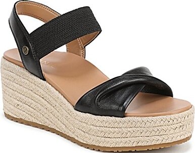 Vionic Darla Leather Wedge Espadrille Sandals