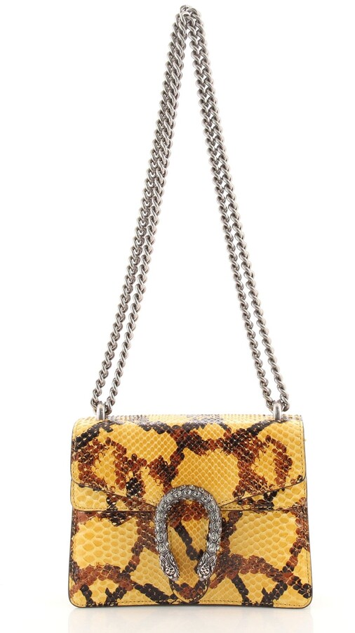 Gucci Dionysus Bag Python with Embellished Detail Mini - ShopStyle