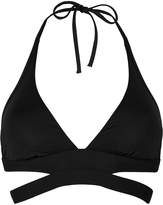 Thumbnail for your product : Seafolly Active Halter Wrap Front Bikini Top - Black